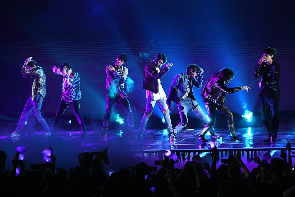 BTS, the most famous K-Pop band, is on stage | the city of Seoul Korea